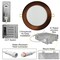 Nuwatt 6 Inch Ultra Thin Bronze LED Recessed Lighting 5CCT 2700K/3000K/3500K/4000K/5000K Wafer Lights 6 PK NW-P-DL-6-15W-5CT-BZ-6P - alternate 6